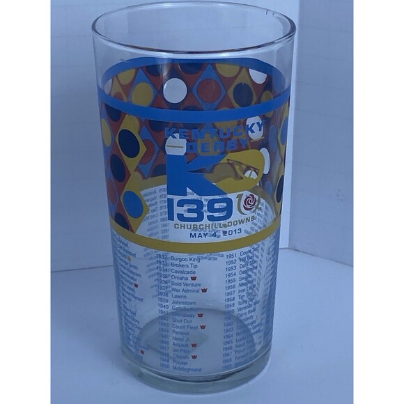 Kentucky Derby 139th Souvenir Glass Churchill Downs Horse Racing Cup Geometric - Picture 9 of 15